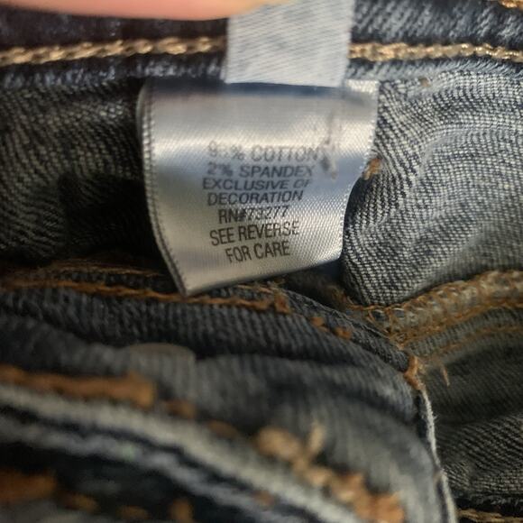 CANDIE'S STRETCH DENIM JEAN SHORTS WITH SIDE SLITS SIZE JUNIOR'S 9 - Picture 3 of 4